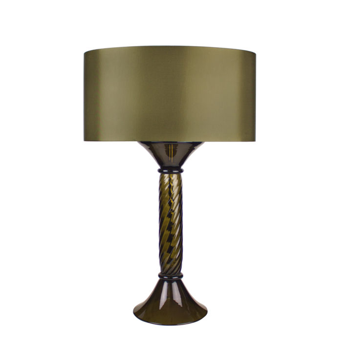 Dante-Table-Lamp—Bronze-Green-Olive-Silk-